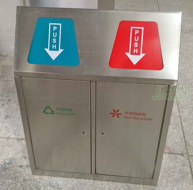 不銹鋼推蓋式果皮箱廠家定制遠銷銀川國家電網(wǎng)