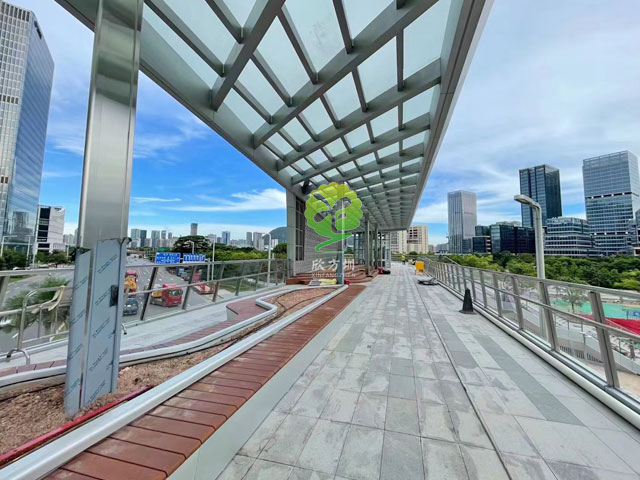 不銹鋼花池坐凳美化深圳前?？缃止珗@G9天橋城市戶外景觀