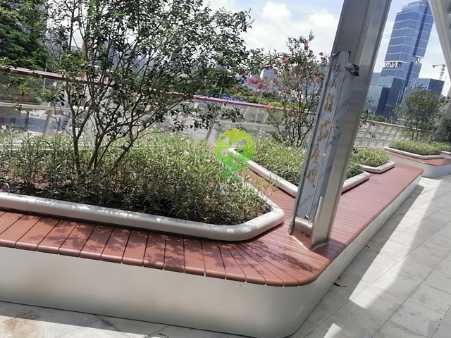 不銹鋼花池坐凳美化深圳前?？缃止珗@G9天橋城市戶外景觀